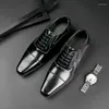 Kleidschuhe für Herren aus echtem Leder mit spitzer Zehenpartie, formelle italienische Oxford-Business-Designer-Hochzeit