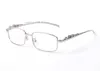 Lunettes de soleil Lunettes de luxe Cadre Hommes Métal Or Lunettes sans monture pour anti-réfléchissant Lentille claire Prescription Lunettes Vintage