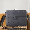 Single shoulder briefcase, laptop case, designer men's briefcase, women's handbag, fashionable leather messenger bag, brand luxury crossbody bag, business bag