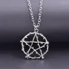 Correntes Gothic Witchcraft Star Pingente Grunge Collares Wicca Pentagram Pentacle Declaração Chain Chain Chain Women Mystical Gift Jewelry DIY