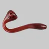 Ny design Sherlock Glass Hand Pipe Red Color Snake Form mycket snygg och smakfull ZZ