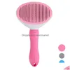 Cat Grooming Pet Comb To Remove Floating Hair Special Cleaner Brush Artifact Dog Wool Supplies Drop Delivery Home Garden Dhsno