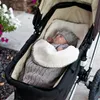 Sleeping Bags PUDCOCO born Baby Pushchair Stroller Hooded Swaddle Knit Wrap Swaddling Blanket Warm Pram Cosy Toes Car Seat Bag 230404