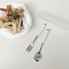 Dinnerware Sets Fork Spoon Silicone Soft Toy Feeding Training Cartoon Bamboo Fiber Baby Plate