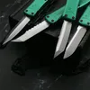 UT-Combat Green Bounty Hunter Auto Knives D2 Blade Aviation Aluminum Handle Tactical Hunt Camp Self Defense Rescue Pocket Knife EDC Tools