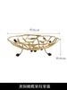 Plates Nordic Light Luxury Brass Fruit Tray Creative Olive Branch Hollow Basket End Table Rack Living Room Decoration