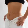 Boho Sexy Imitation Pearl Waist Belly Belt Chain for Women Summer Bikini Rave Vintage Body Jewelry Gift Y2K Accessories