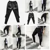 Pantaloni da uomo Godlikeu Summer Hip Hop Mens Trend coreano Nastri skinny Cargo Pantaloni neri Drop Delivery Abbigliamento Abbigliamento Dhcck