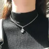 Anhänger Halsketten 2023 Harajuku Brief Kristall Initial Name Choker Halskette Für Frauen Schmuck Zubehör Geschenk