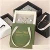 Jewelry Boxes Der Type Jewelry Box Portable Paper Cases Ring Earrings Necklace Packaging Boxes Gift Display With Handle Drop Delivery Dhpte