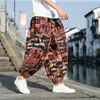 Herrenhose M-5XL Leinen Thailand Nepal Herren Männlich Elefant Print Bloomers Beach Travel Patalon Oversize Loose Chic Ins Haremshose