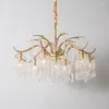 Lampes suspendues lustre américain salon salle à manger lampe européenne créative art personnalité postmoderne chambre cristal
