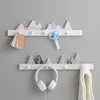 Hooks Rails Cute Animal and Plant Shaped Key Holder Wall Hanging Wood Hook Children's Room Decoration Hat Hanging Wood Kitchen Storage Hook 230404