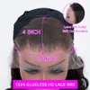 12A Kinky Edges Lace Front Wigs Human Hair 4C Afro Kinky Edges Curly Baby Hair 360 Lace Frontal Wig Glueless Pre Plucked 360 Wig with Realistic Hairline 150% Density