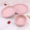 3st/Set Round Silicone Plates Unbreaktable Dinner Dishes Plates Set Diskmaskin Mikrovågsugn Säker servis Bakning Fruktskålar Kök Camping Travel HW0121