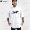 T-shirts pour hommes T-shirts à manches courtes Été 2022 Nouveau Hip Hop Flying Dog Print Loose Couple T230404