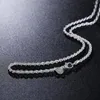 Ketten 925 Sterling Silber Halskette Mode Twisted Rope Twist Männer und Frauen Schmuck Multi-Size 3MM16''18''20
