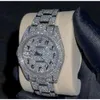 ZCPM Moissanite Mosang Stone Diamond Watch 사용자 정의는 MENS의 TT를 통과 할 수 있습니다. 자동 기계식 이동 방수 시계 C7