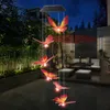 Nieuwheid verlichting LED Kleur Verandering Solar Wind Chime Licht Waterdichte Outdoor Windchime Butterfly Light Solar Hanging Lamp voor Garden Decoratie P230403