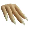 Catsuit Costumes Flexible Silicone Hand Model Practice Jointed Fake Finger Gel Polish Display Tools Ustable Nails Holder Halloween Decor