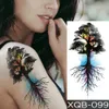 5 PC Tattoos temporários Tattoo temporário Tattoo de tatuagem azul Dragão de gelo Blum Blossom Tattoos Tree Family Tree Fox Body Art Arm Fake Tatoo Mulheres Mulheres Z0403