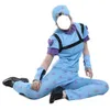 Cosplay johnny joestar jojo s aventura bizarra cosplay traje anime bola de aço correr uniforme chapéu terno halloween adulto