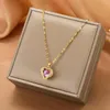 Pendentif Colliers Titane Acier Collier Pour Femmes Coeur Femelle Luxe Amour Vendre Clavicule Chaîne DropshipingPendant