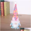 Outros suprimentos de festa festiva Páscoa bonito material sem rosto boneca de pelúcia gnome coelho decoração artesanal coelho elf brinquedos estatuetas holid dhqqn