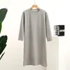 Mäns sömnkläder Autumn och vinter förtjockad vanlig långärmad plus storlek i en stycke Nightshirt Pyjamas Hemkläder Sleep Night Dress M34