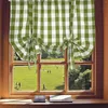 Curtain Cotton Check Roman Kitchen Small Out Curtains 96 Inches Long Thermal For Summer