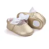 Premiers marcheurs nés bébé mocassins bébés chaussures en cuir PU infantile tout-petits marque soie Bow filles