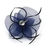 Hair Clips Fashion Handmade Lady Women Fascinator Bow Clip Headwear Lace Feather Mini Hat Wedding Party Accessories 10 Colors