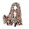 Sarongs 2022 autumn/winter new imitation cotton and linen scarf ins wind silk scarf leopard pattern spotted shawl P230403