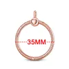 925 silver Fit Pandora Original charms DIY Pendant women Bracelets beads Color O Pendant Charms Classic Cable Chain