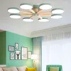 Taklampor Modernt träljus för vardagsrum 3/6/8 inomhus LED Lumeaire Suspension Dekoration sovrum hanglamp