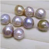 Pearl New Diy Pärlor ovanliga gula lila barock edison naturlig stor pärla 9-12mm lös tillbehör grossist bara skicka färdig pe dhigk