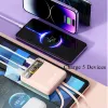 Power Bank 20000mAh 100W Snel opladen Ingebouwde kabels Draagbare Powerbank Externe batterijlader voor iPhone Xiaomi Poverbank