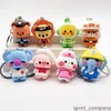 Creative Cartoon Forest Animals Keychain PVC Soft Rubber Cute Key Chains Charms