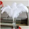 Party Decoration 10st White Ostrich Feather Plume 20-25cm för mittpunkt Dekorförsörjning Feative Drop Delivery Home Garden Festive Su Dh6nm