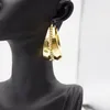 Boucles d'oreilles créoles de luxe qualité plaqué or 24 carats grande déclaration boucle d'oreille en or pour les femmes Dubai Bijoux africains fête de mariage usage quotidien