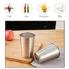 Canecas 5 pcs aço inoxidável pint copos tumbler caneca de cerveja viagem refrigerador festa acampamento piquenique suco copo gota resistência