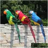 Decorações de jardim 60 cm de grande simulação papagaio ornamental martommade bird espuma de penas de penas estatueta animal prop déco dh0id