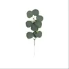 Decorative Flowers 1PC Artificial Leaves Greenery Stems Faux Silk Eucalyptus Leaf Branches Green Bulk For Home Party Wedding Decoration