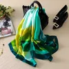 Sarongs 180*90cm Luxurymerk Dames Spring Summer Lange Silk Sjach Shawl Digitale geschilderde sjaal Gogh Oil Painting Lady Foulard Bandanna P230403