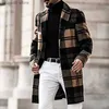 Trenchs d'hommes Manteau d'homme Sports de plein air Usure quotidienne chaude respirante poche polaire automne hiver plaid mode affaires coupe-vent T231104