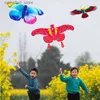 Kite Accessories free shipping 10pcs/lot mini kites flying for children kite line dynamic wing PE kite 3d kite pocket kite for kids fishing rod Q231104