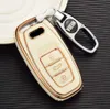 TPU 6D Pating Car Cape Smart Key Case dla Audi A1 A3 A4 A5 A6 A6 A7 A8 Quattro Q3 Q5 Q7 Auto Protector Holder Akcesoria