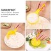 Spoons 2pcs Semicircular Rice Spoon Porridge Sushi (Yellow) Serving