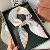 Scarves Luxury Women's Silk Satin Hair Fashion Square Printed Headscarf 70 70cm Professional Accessories Designer Scarf Scarves