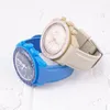 Bracelets de montre Extrémité incurvée Bracelet en caoutchouc de 20 mm Convient pour MoonSwatch Bande colorée Accessoires de mode 230404